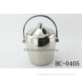 Double wall Stainless steel round ice bucket high quality ice bucket with lid